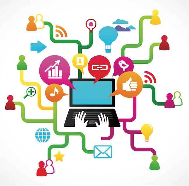 Illustratie met mobiele devices en mobiel werken met o.a. Office 365 Illustratie met mobiele devices en mobiel werken met o.a. Office 365
